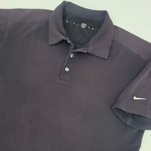 Nike Other - NIKE GOLF POLO SHIRT MENS XL BLACK TEXTURED WAFFLE KNIT PERFORMANCE SHORT SLEEVE